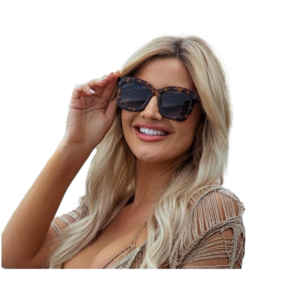 Women’s DIFF Carson Amber Tortoise Blue Steel Gradient Polarized Sunglasses​​​